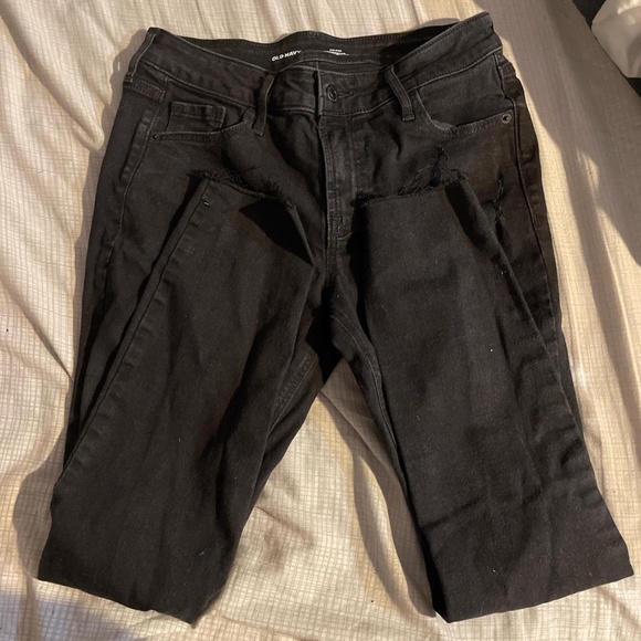 Old Navy Rockstar Super Skinny Black Jeans 6 - Picture 1 of 4